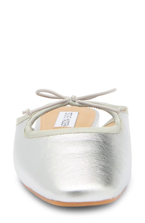 Shop Steve Madden Marcela Bow Mule In Silver