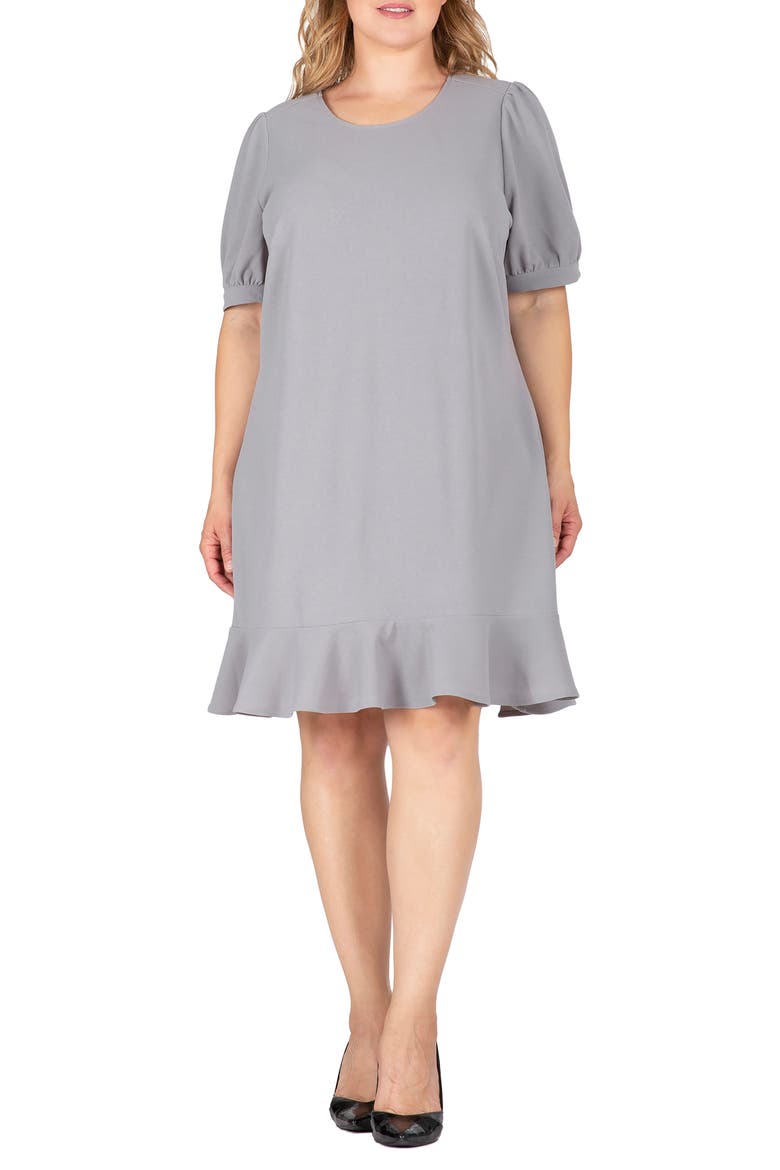 Crepe Knit Dress, Alternate, color, GREY