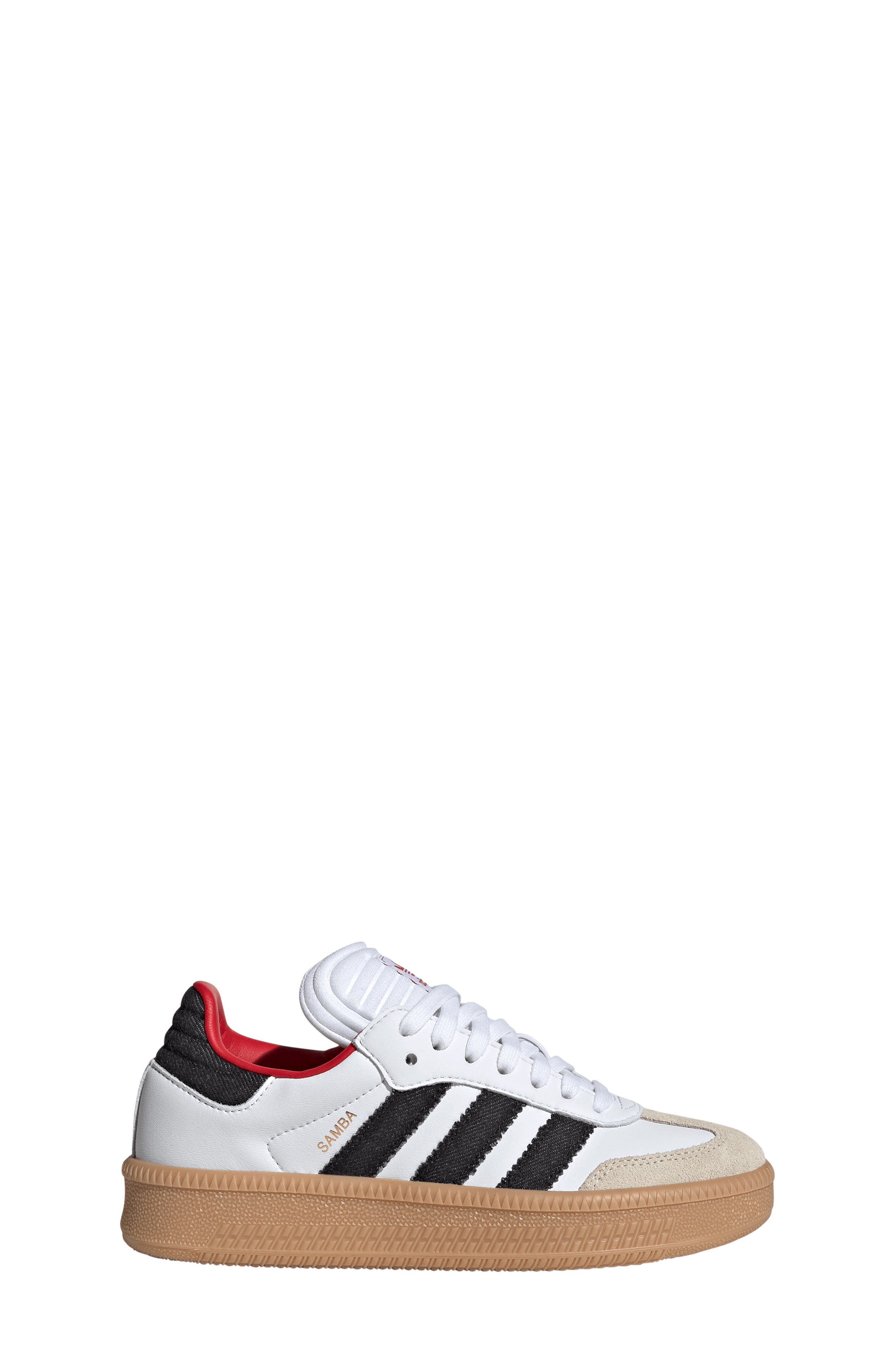 Kids' Samba XLG Sneaker, Alternate, color, WHITE/ BLACK/ GUM 3