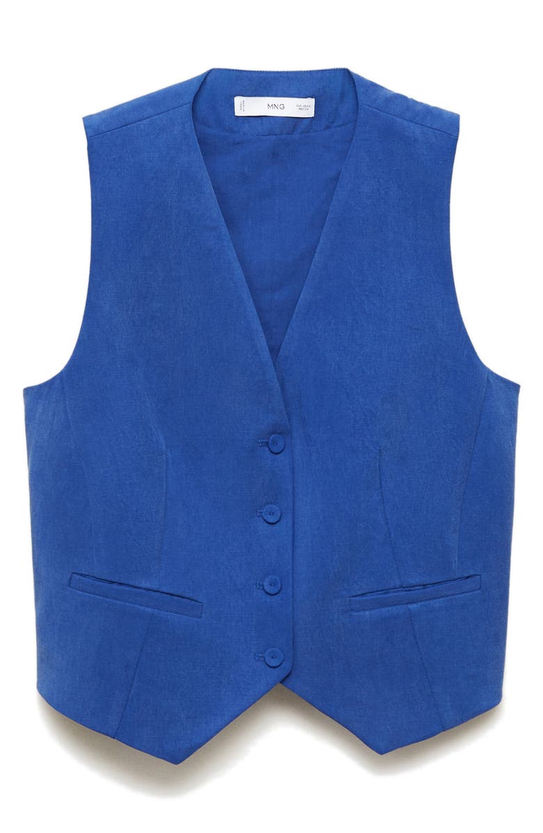 MANGO Suit Vest, Alternate, color, Blue