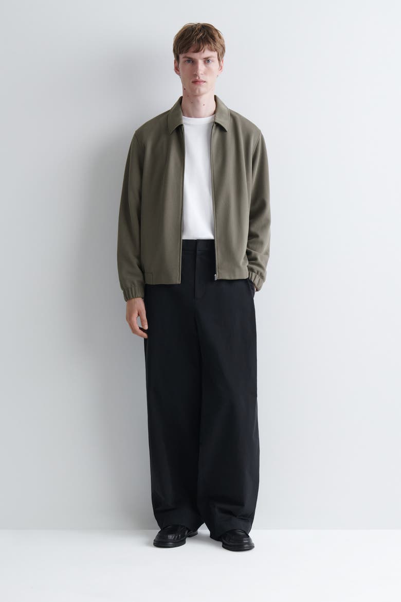 Bonded-Twill Harrington Jacket, Main, color, GRAY-GREEN