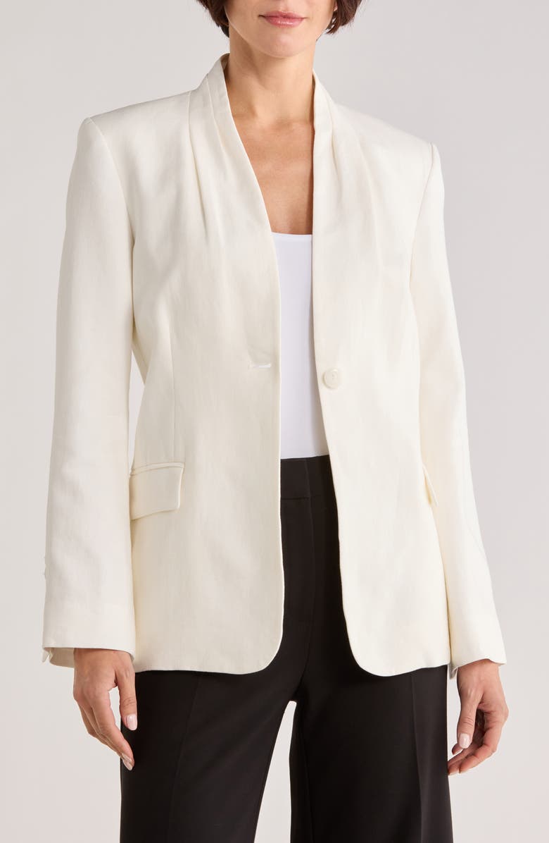 TWP New Dinner Linen Jacket, Main, color, Ivoire