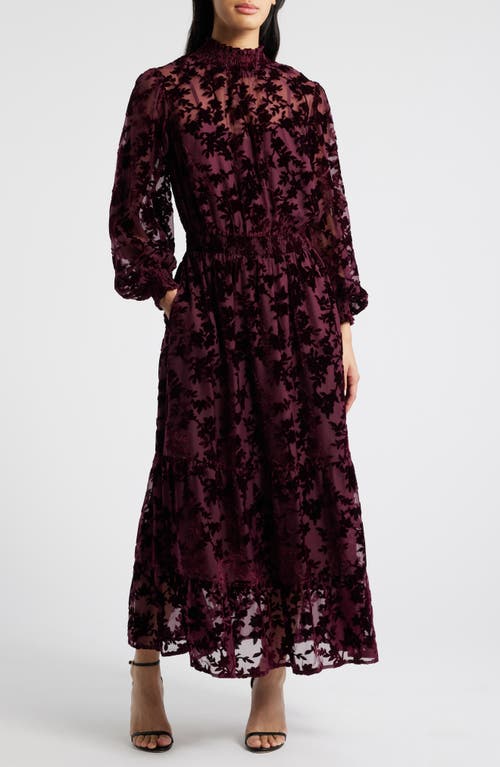 Lost + Wander Muave Spell Long Sleeve Maxi Dress in Plum 