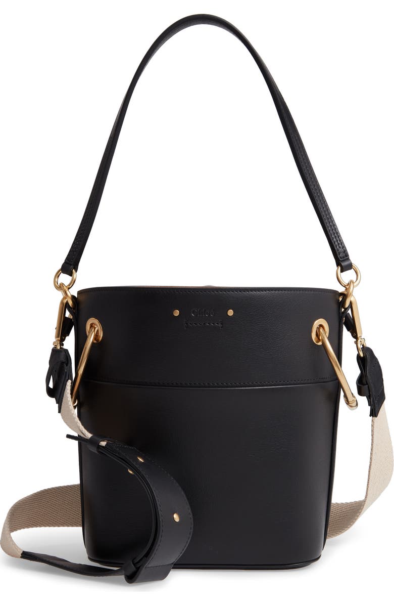 Chloé Roy Small Leather Bucket Bag, Main, color,