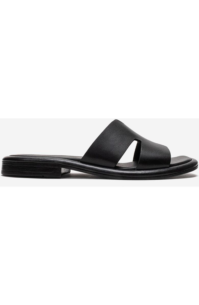 Forever & Always Shoes Brio Leather Slide, Alternate, color, Black