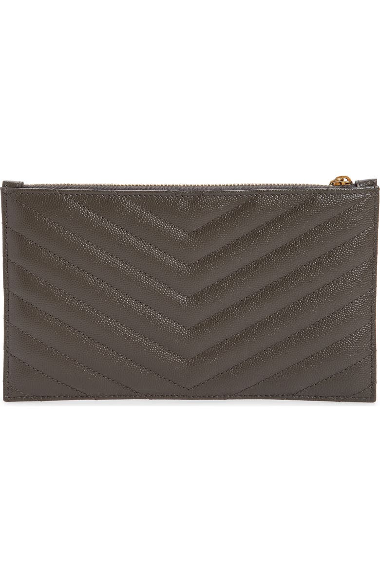 Saint Laurent Monogram Matelassé Quilted Calfskin Pouch, Alternate, color,