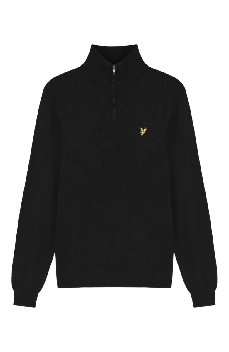 Lyle & Scott Golf Quarter Zip Merino Sweater, Alternate, color, Jet Black