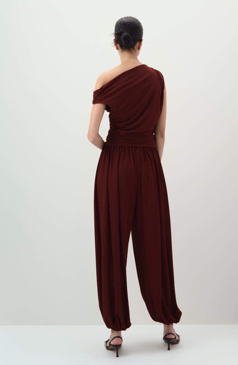 MANGO Pleated Balloon Pants, Alternate, color, Russet
