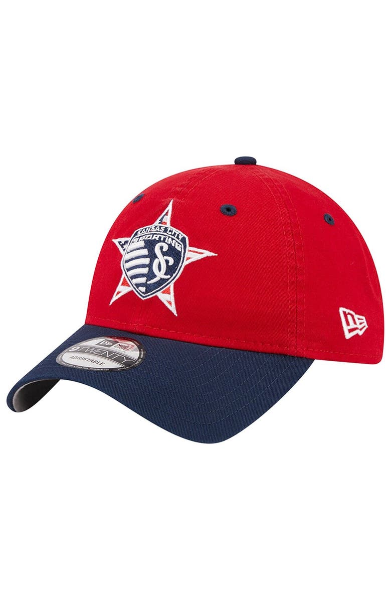 New Era Men's New Era Red Sporting Kansas City Americana 9TWENTY Adjustable Hat, Main, color, Red