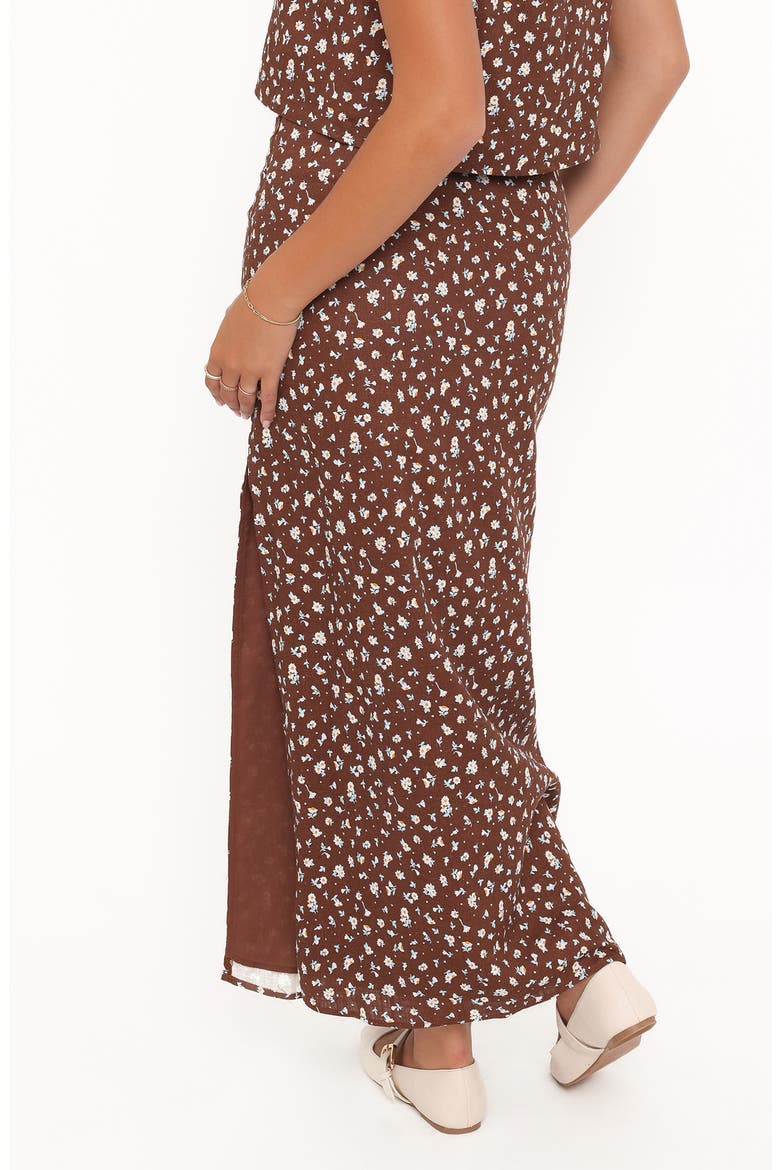Madison Floral Maxi Skirt, Alternate, color, BROWN FLORAL