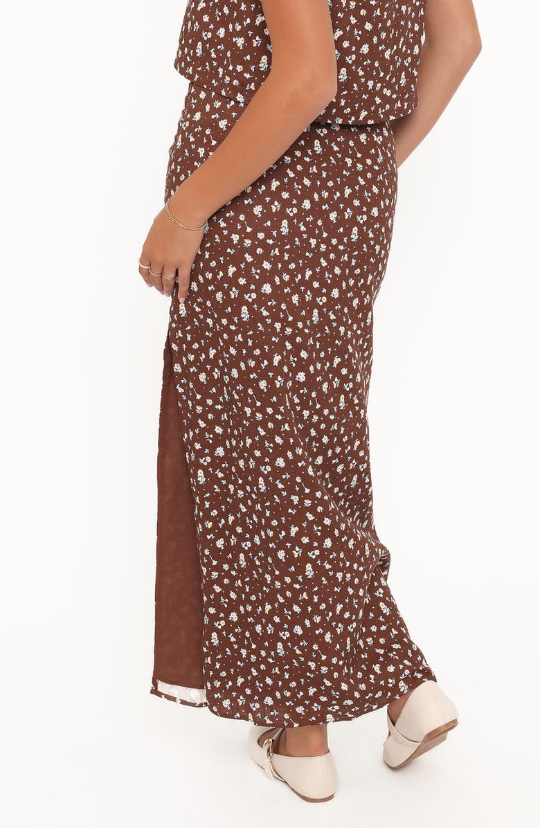 Petal & Pup Madison Floral Maxi Skirt, Alternate, color, Brown Floral