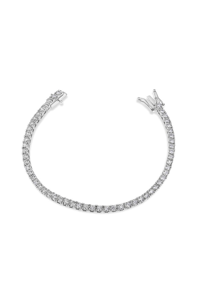 Haus of Brilliance 14K White Gold 2.0 Ctw Miracle Set Lab Grown Diamond Illusion Tennis Bracelet, Alternate, color, White