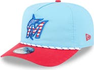 New Era Men's New Era Light Blue/Red Miami Marlins 2025 Fourth of July Golfer Snapback Hat