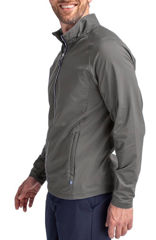 Cutter & Buck Adapt Hybrid Full Zip Jacket In Gray