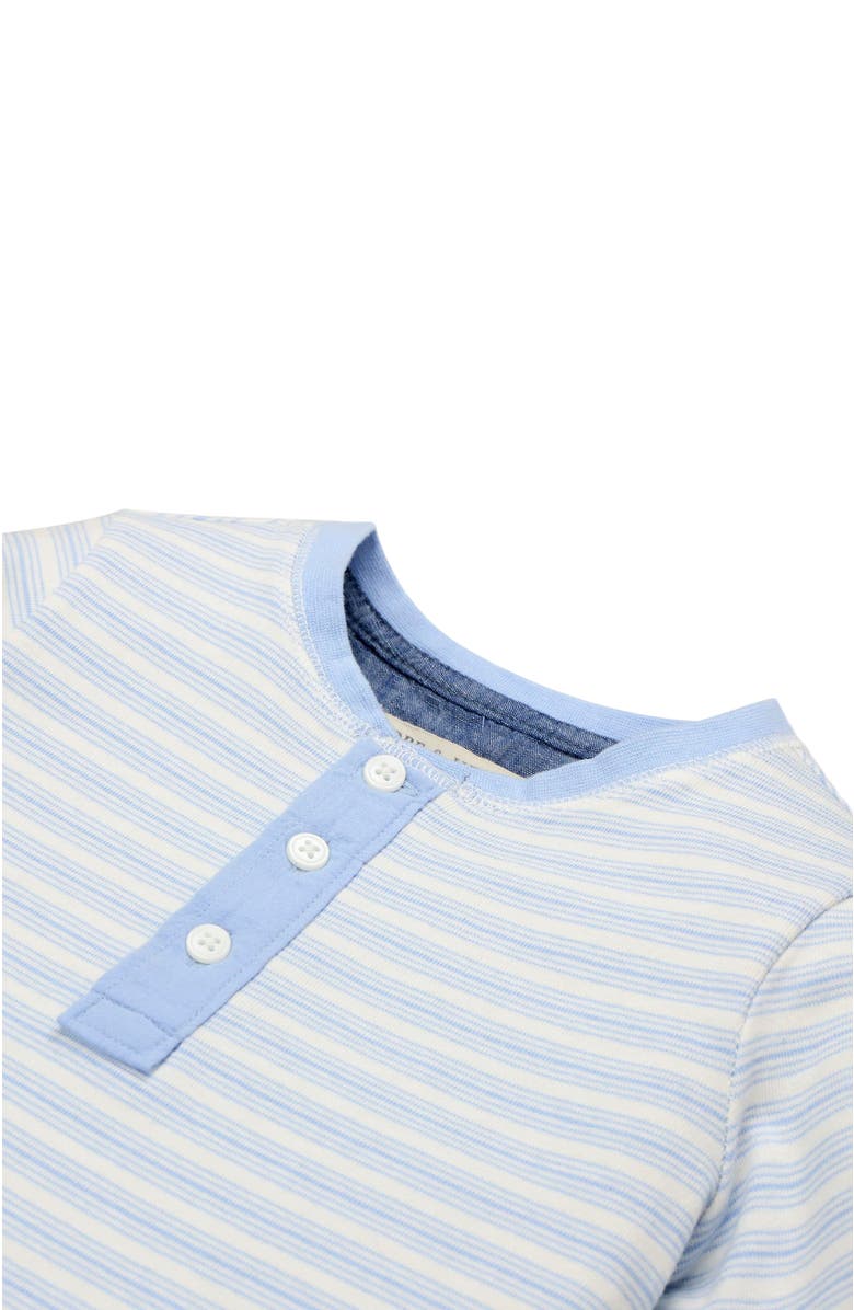 Hope & Henry Kids' Organic Short Sleeve Henley Tee, Alternate, color, Classic Blue Ticking Stripe