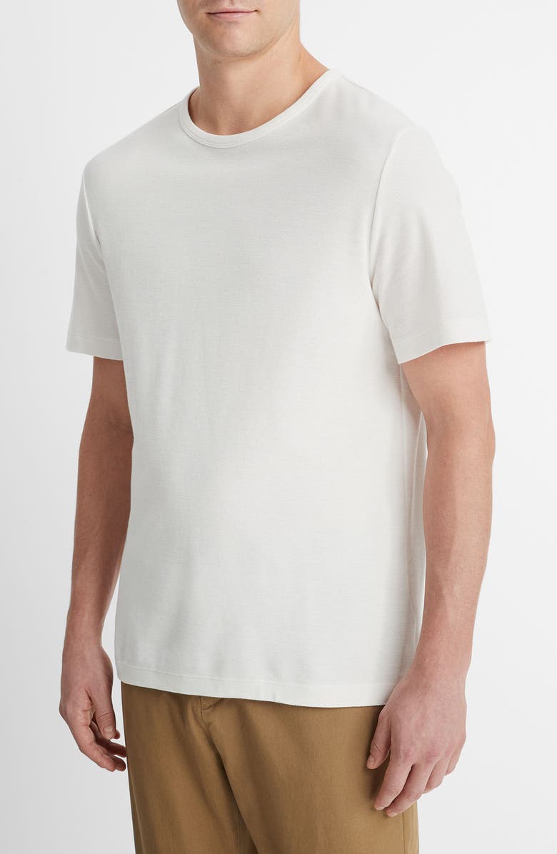 Vince Pima Cotton Piqué T-Shirt, Alternate, color, Alabaster