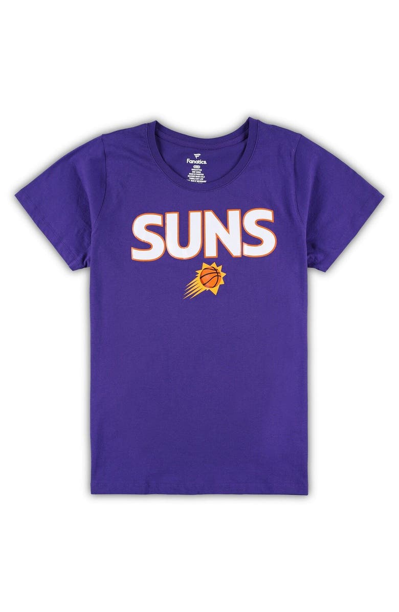 FANATICS Women's Fanatics Branded Purple/Heather Gray Phoenix Suns Plus Size T-Shirt & Shorts Combo Set, Alternate, color, Purple