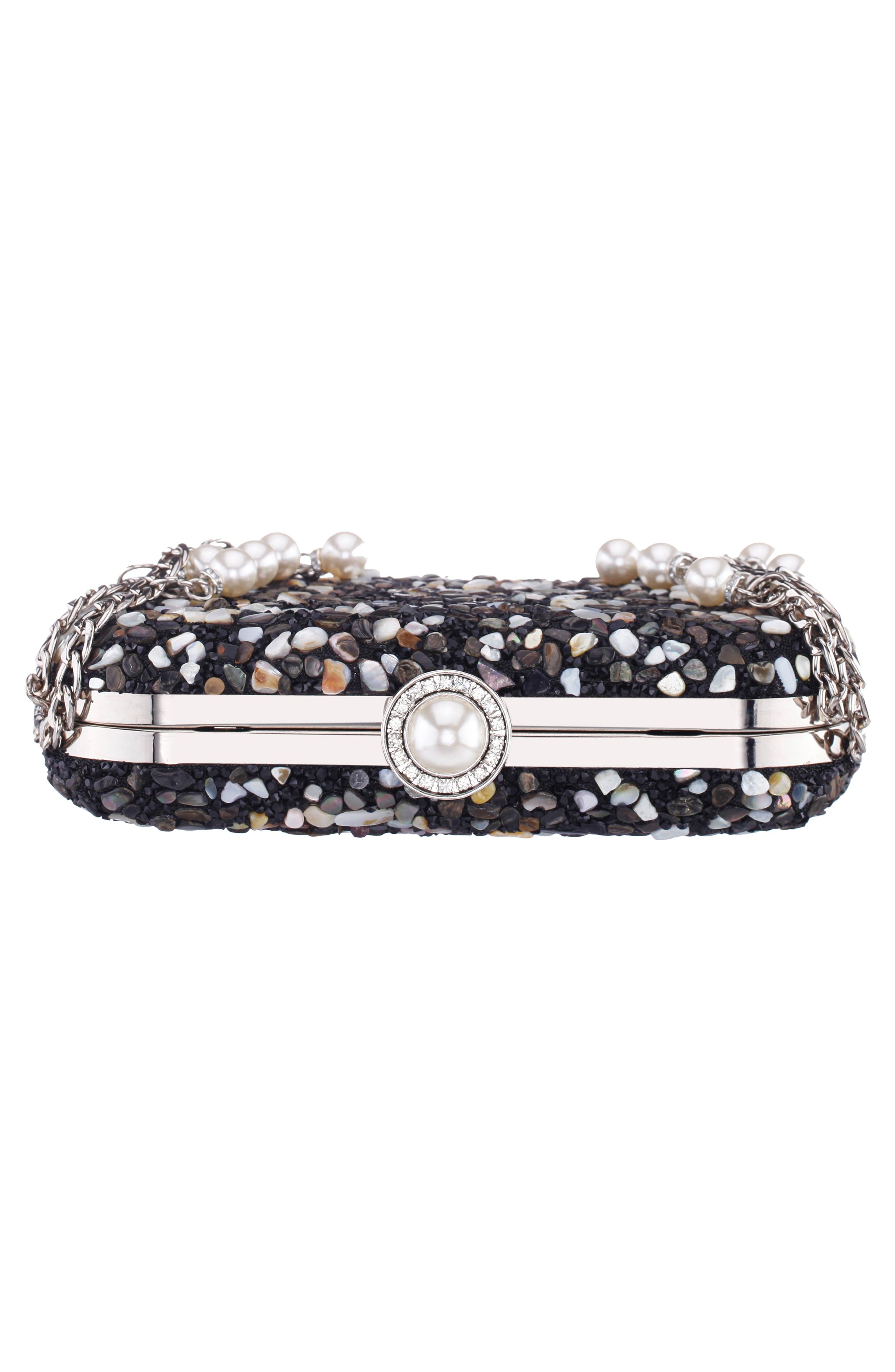 Nina Harmony Embellished Clutch, Alternate, color, Black Multi