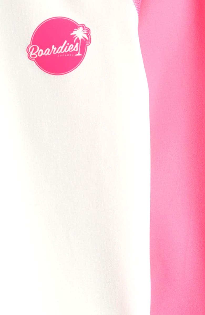 Boardies Kids' Las Coloradas Long Sleeve Rashguard, Alternate, color, Pink/ White