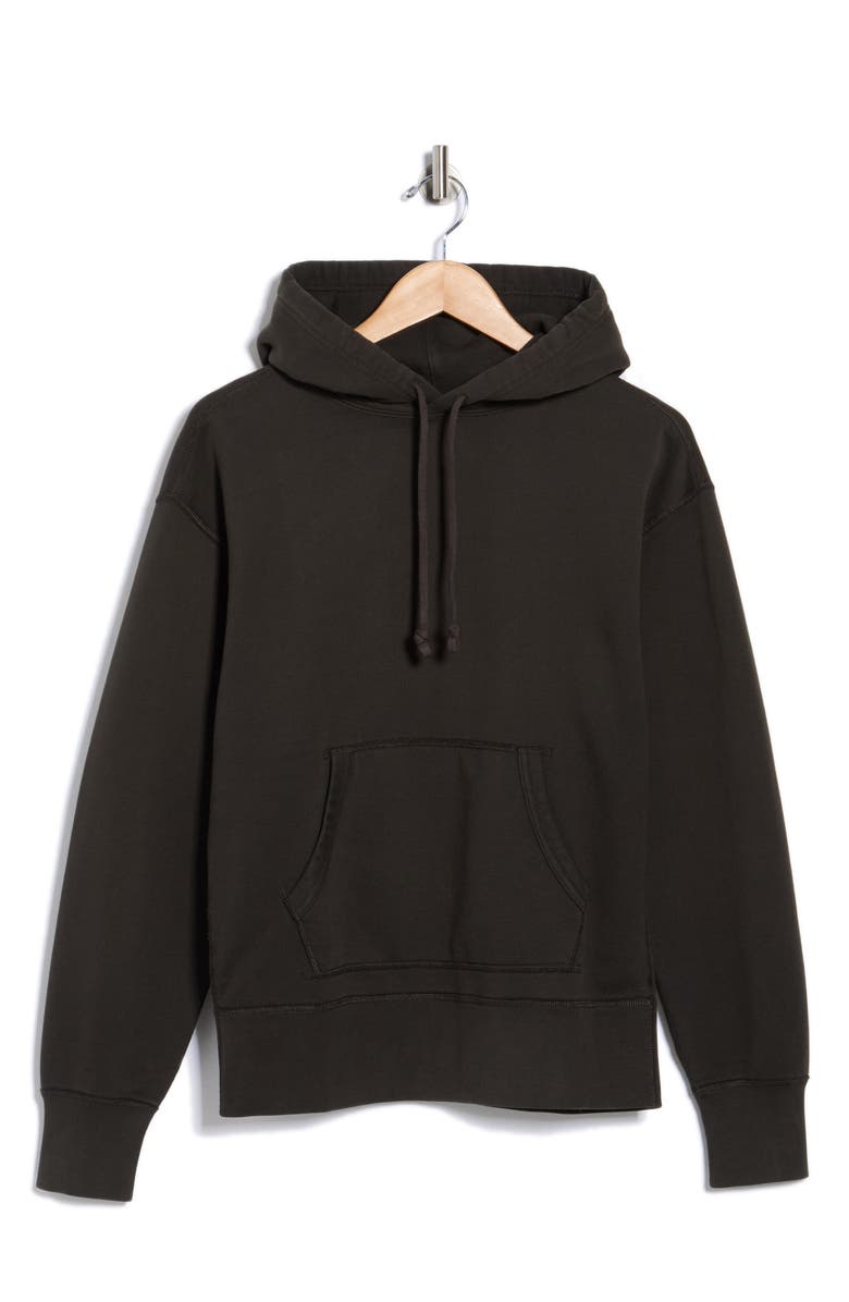 BUCK MASON Welterweight Cotton French Terry Fleece Hoodie, Main, color, Faded Black