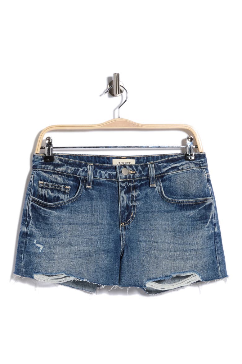 Teya Low Rise Cutoff Denim Shorts, Alternate, color, GRANADA DESTRUCT