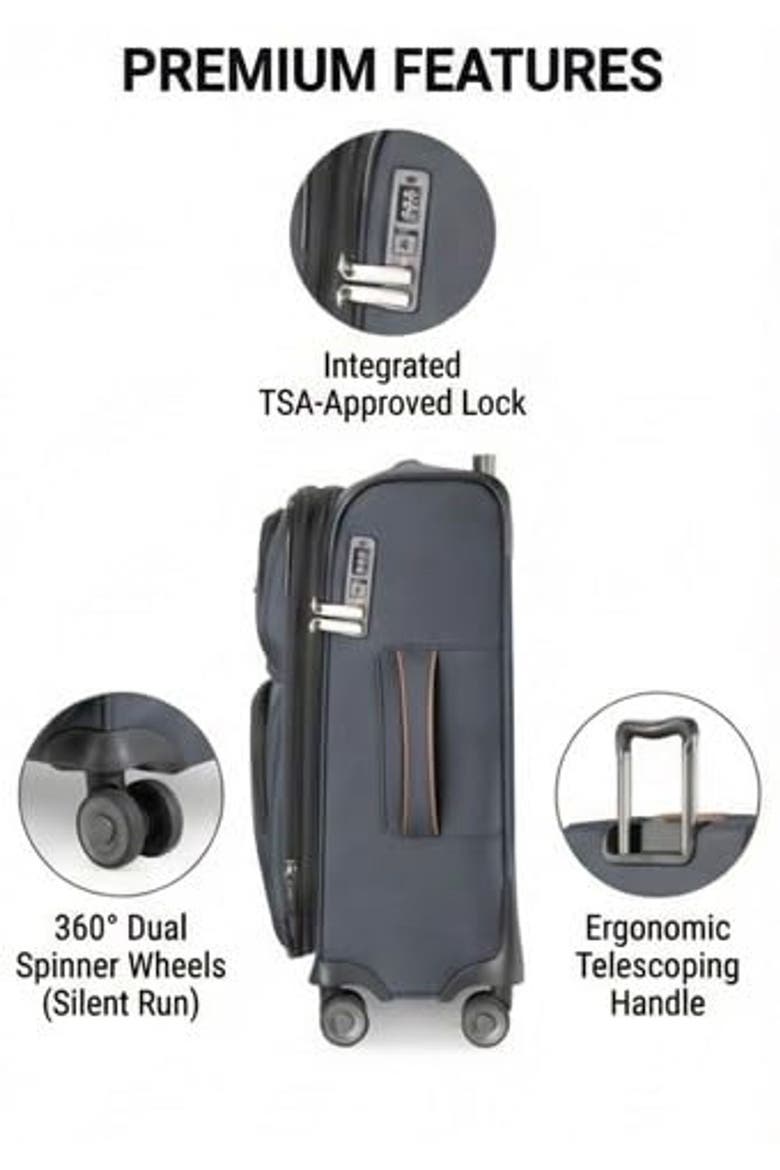 Montecito 3.0 Softside Expandable Luggage, 21" Carry-on, Alternate, color, Graphite