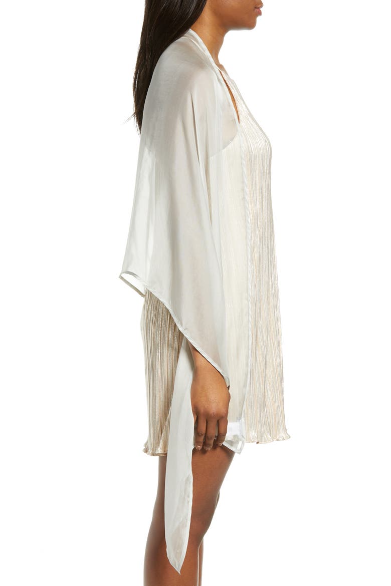 Silk Chiffon Wrap, Alternate, color, SILVER