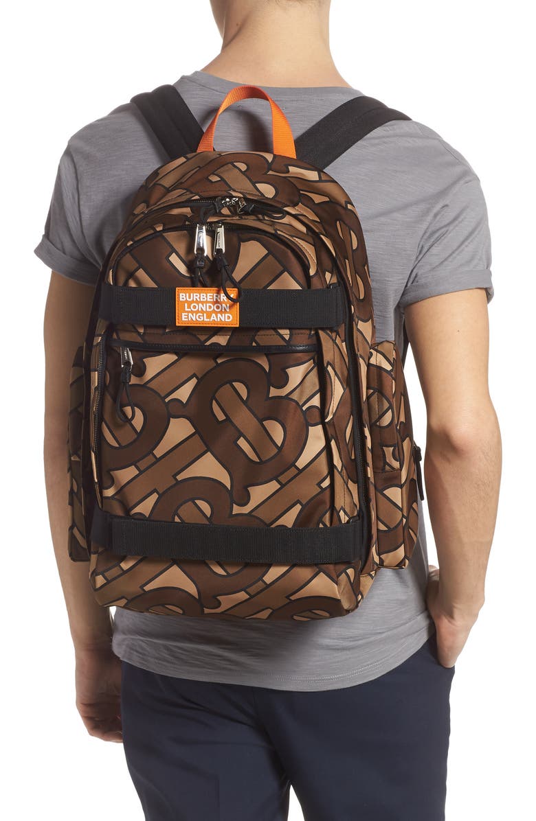 Burberry Cooper TB Monogram Backpack, Alternate, color,