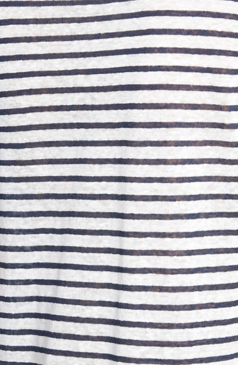 PAIGE 'Lynnea' Stripe V-Neck Pocket Tee, Alternate, color,