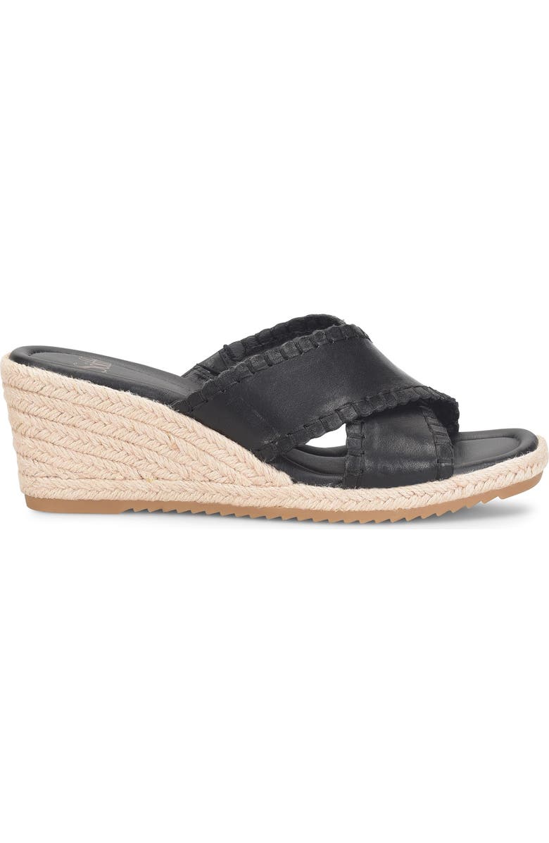 Söfft Indie Espadrille Platform Wedge Slide Sandal, Alternate, color, Black
