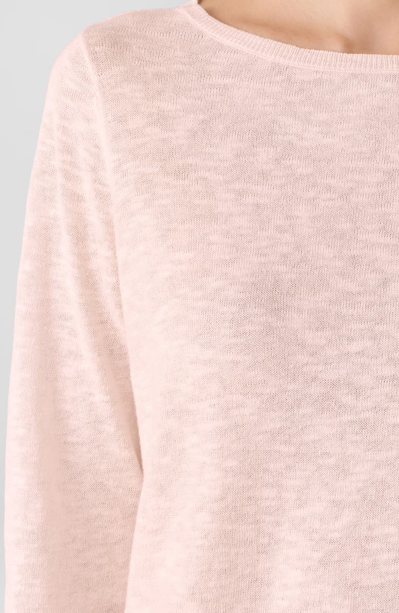 Eileen Fisher Boat Neck Organic Linen & Cotton Sweater, Alternate, color, Crystal Pink
