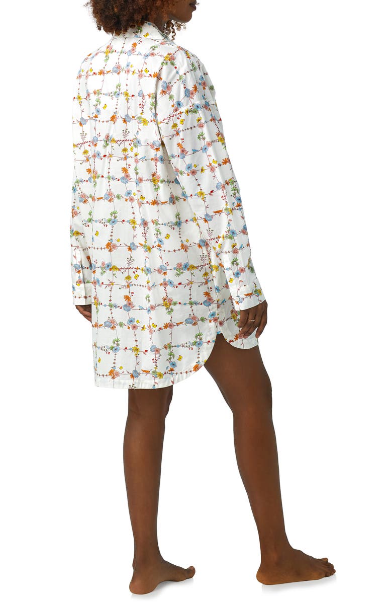 BedHead Pajamas Ballet Print Organic Cotton Long Sleeve Sleep Shirt, Alternate, color,