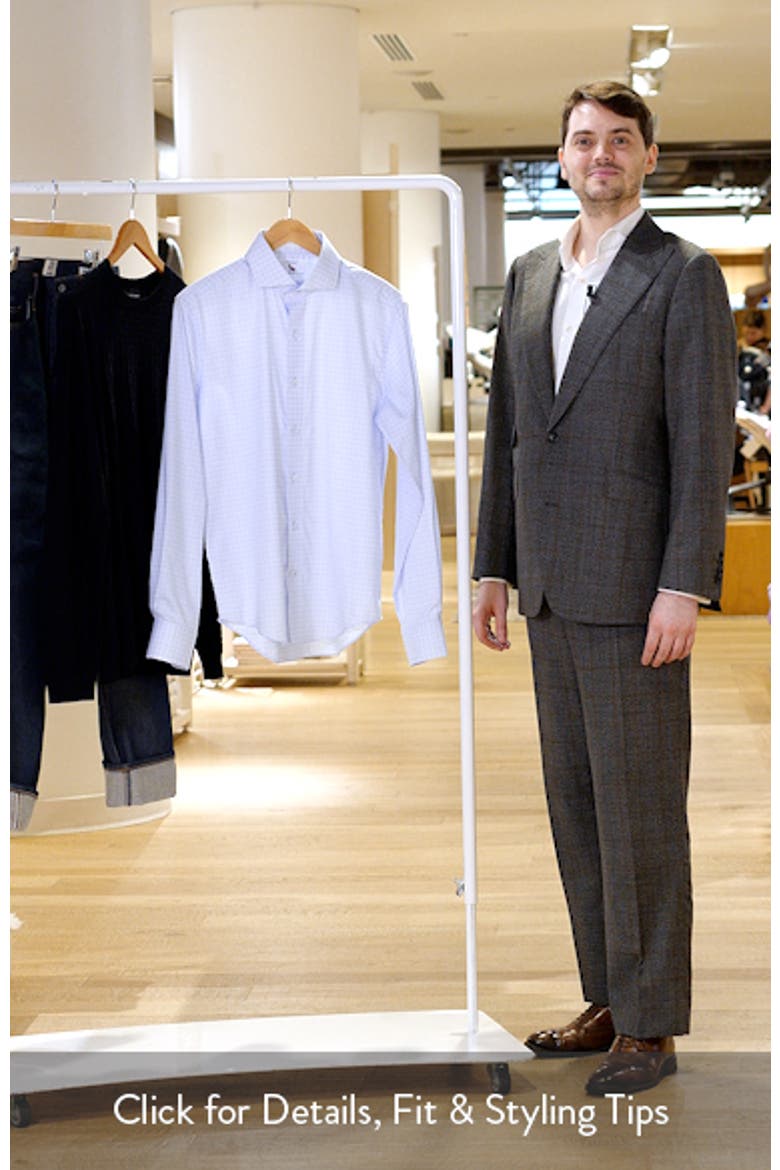 Trim Fit Check Cotton Dress Shirt video