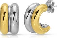 KOZAKH Mini Blunt Mixed Hoop Earrings