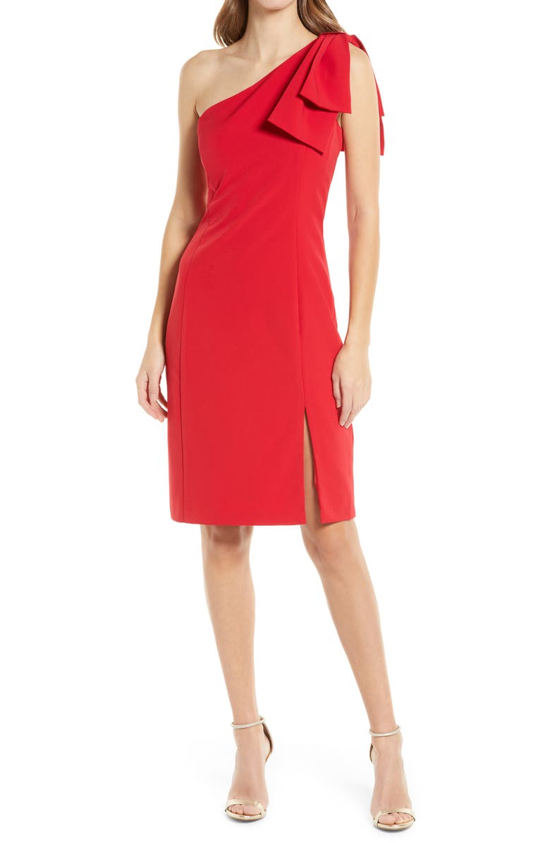Julia Jordan One-Shoulder Sheath Dress, Main, color, 