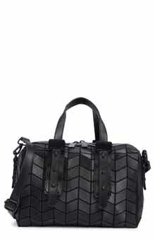 Chevron Faux Leather Satchel
