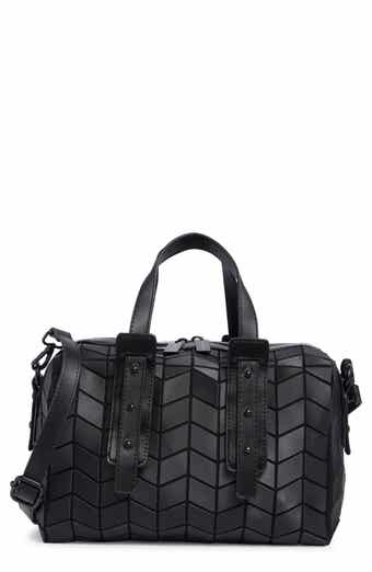 Chevron Faux Leather Satchel