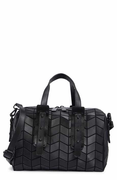 Chevron Faux Leather Satchel