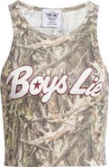BOYS LIE Starlight Graphic Crop Camo Tank