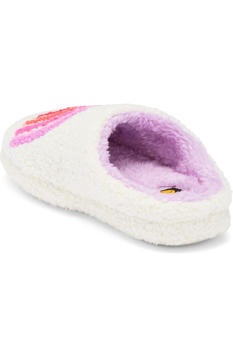JOE BOXER Faux Shearling Rainbow Clog Slipper, Alternate, color, Lavender