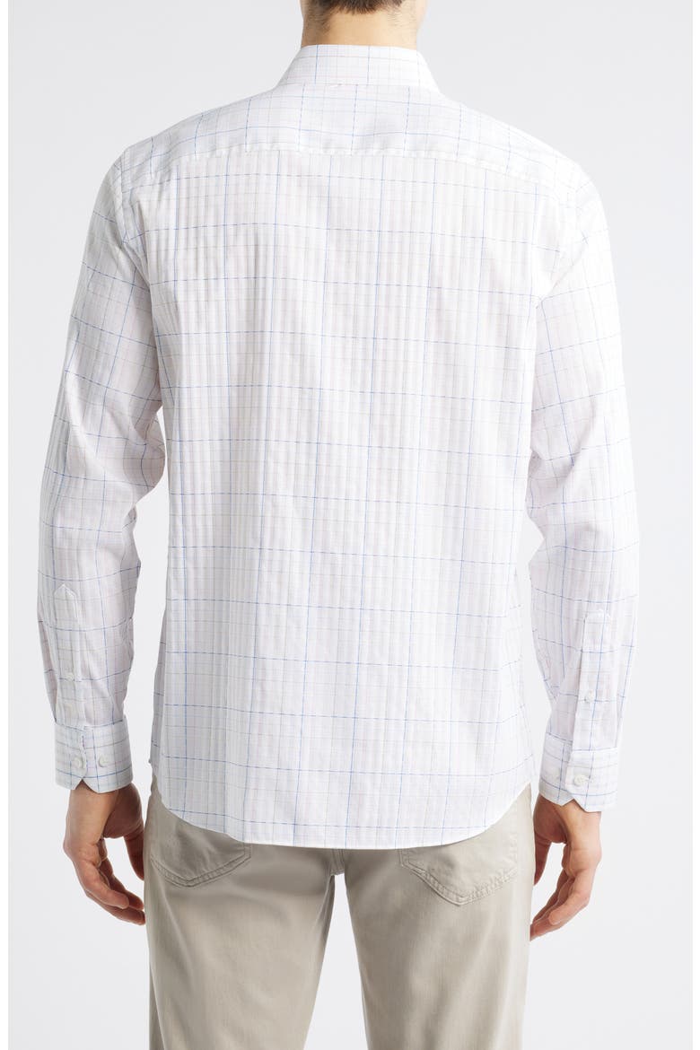 XC4® Windowpane Print Performance Button-Down Shirt, Alternate, color, WHITE MULTI