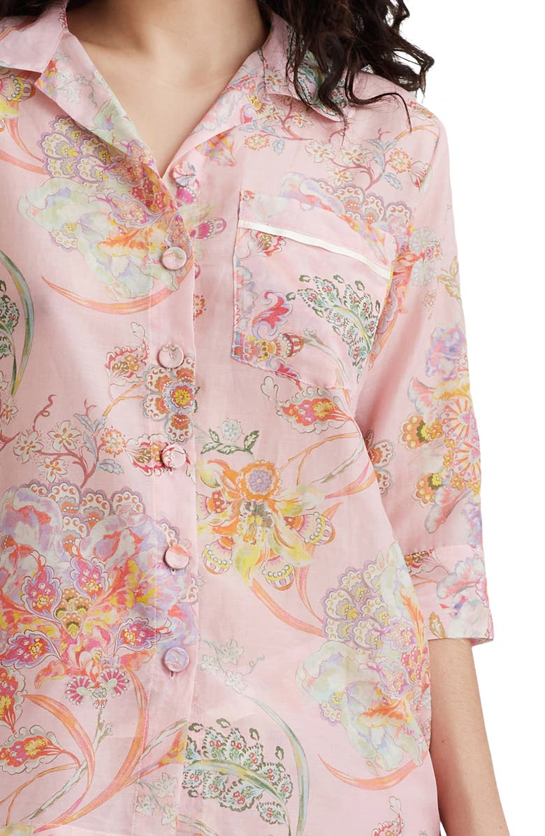 Papinelle Coco Cotton & Silk Crop Pajamas, Alternate, color, 