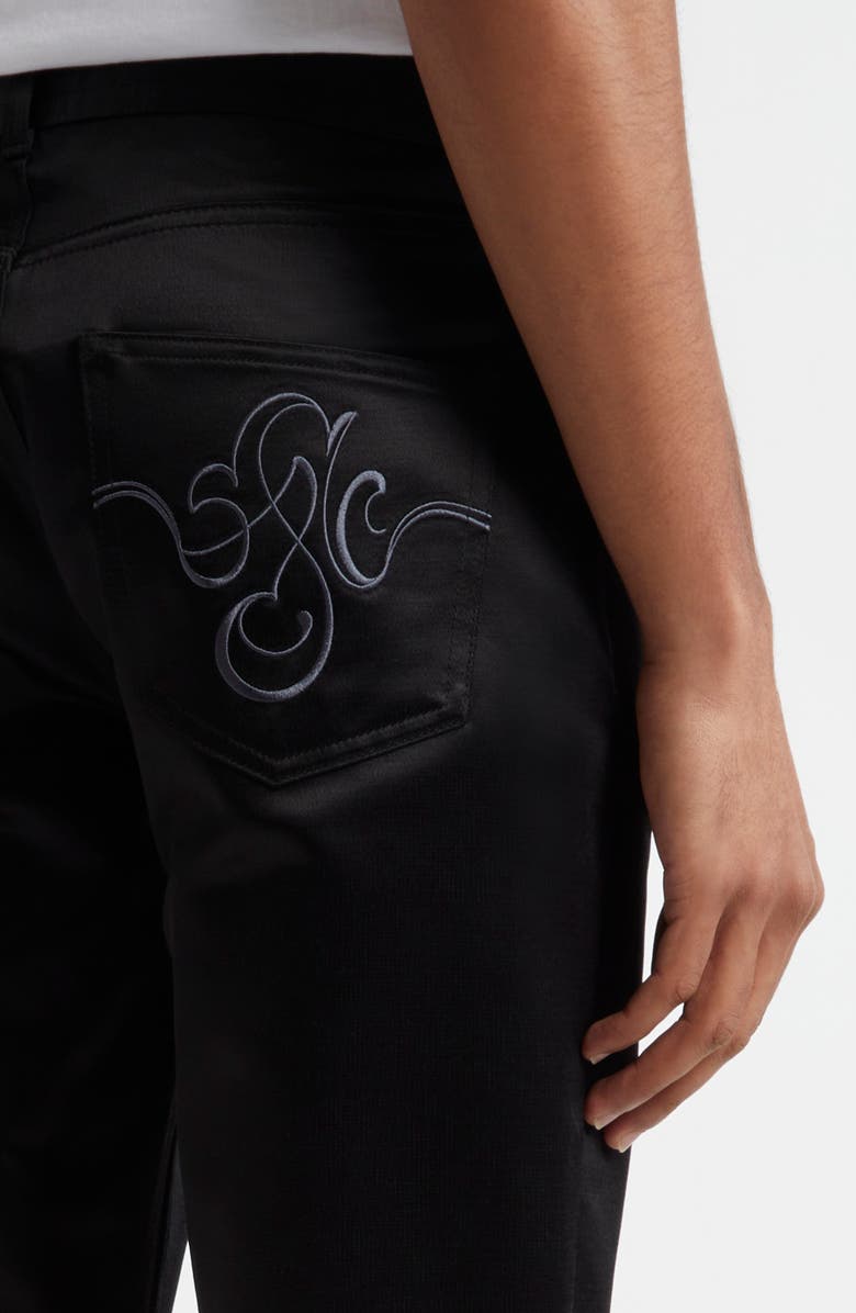 STOCKHOLM SURFBOARD CLUB Fog Satin Bootcut Trousers, Alternate, color, 