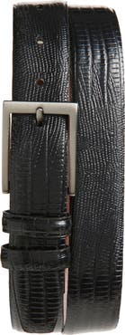 Torino Lizard Embossed Calfskin Leather Belt