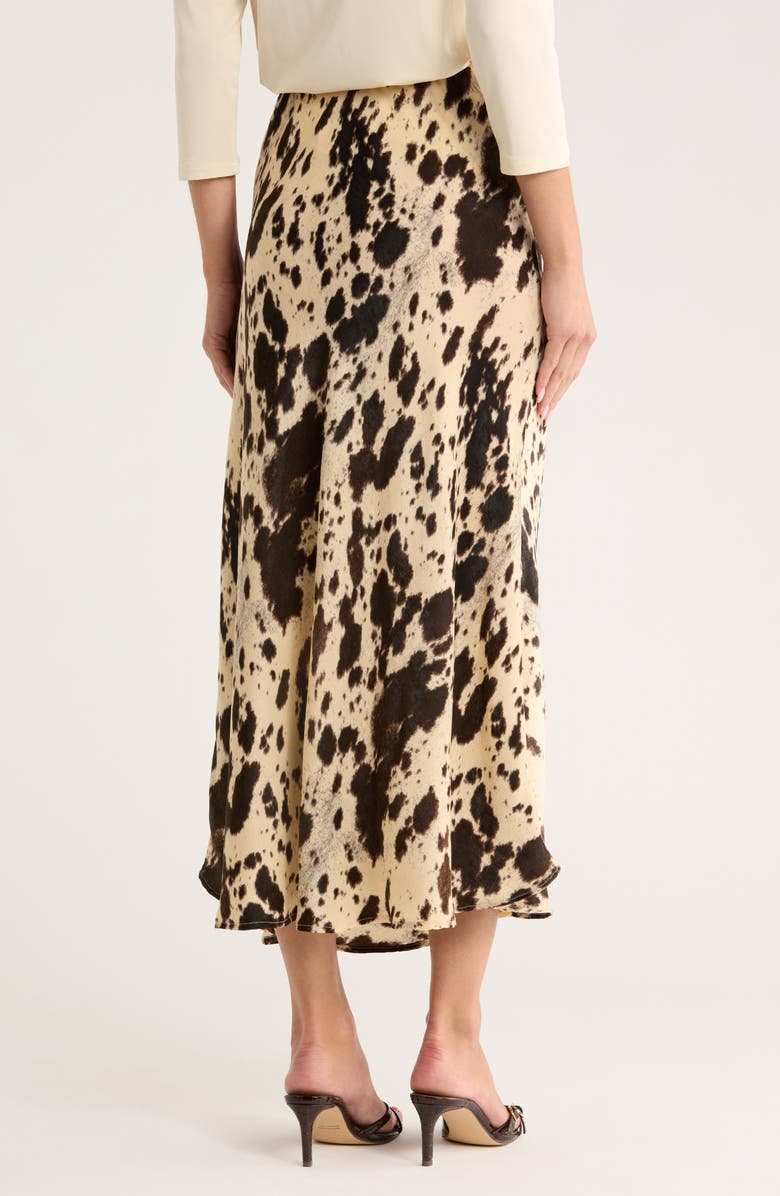 JASON WU Satin Finish Midi Skirt, Alternate, color, Spotted Cowhide