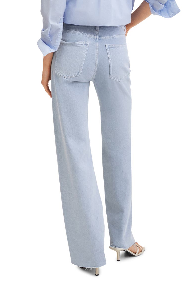 High Waist Nonstretch Wide Leg Jeans, Alternate, color, SKY BLUE
