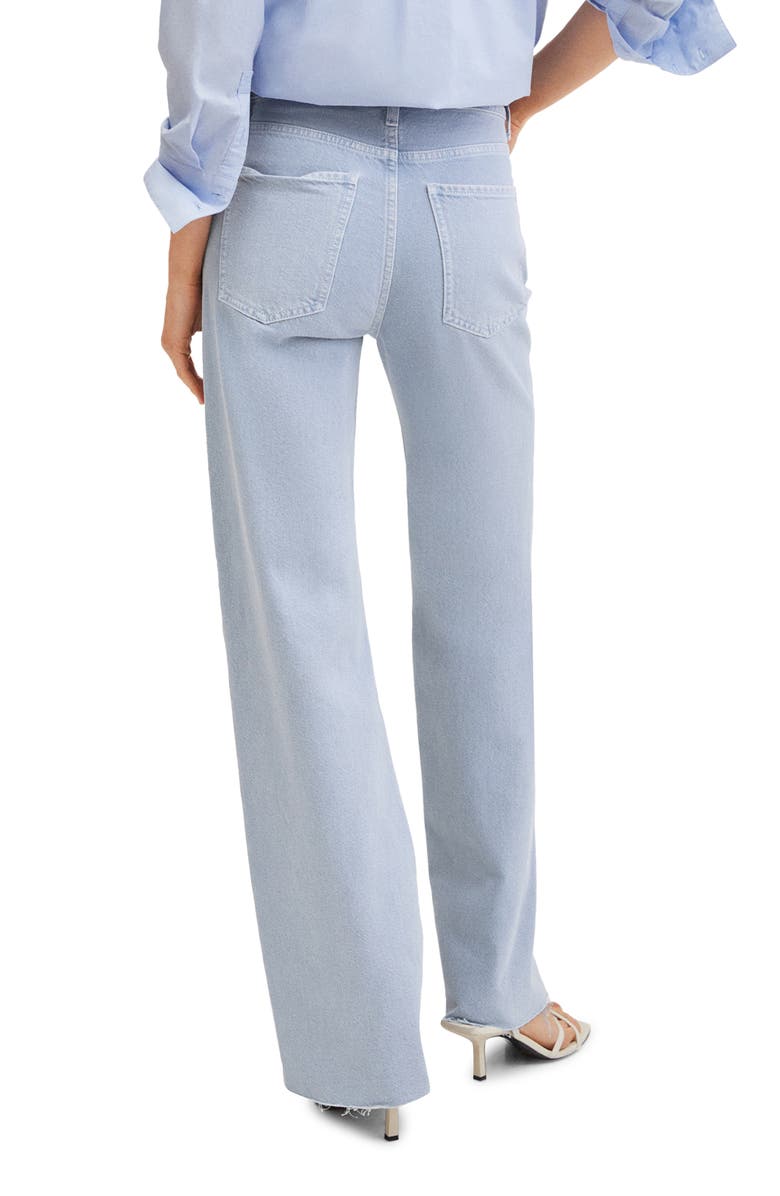 MANGO High Waist Nonstretch Wide Leg Jeans, Alternate, color, 
