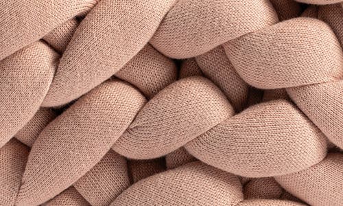 Domani Home Knit Heart Knot Pillow In Taupe