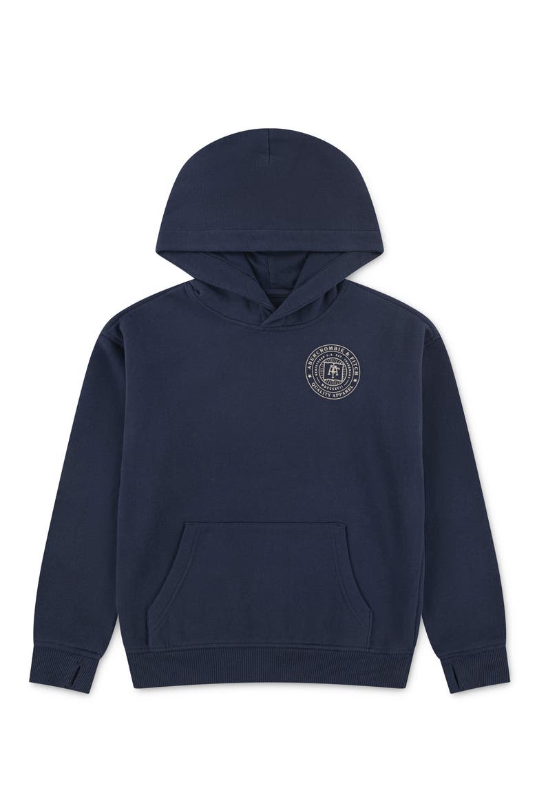 Kids' Cotton Blend Hoodie, Main, color, NAVY BLAZER