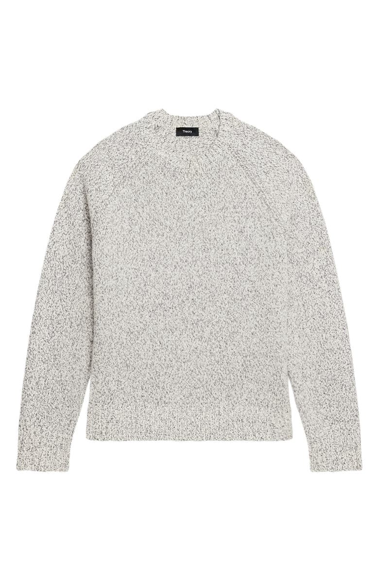 Theory Soft Twist Wool Blend Sweater, Alternate, color, Black Heather